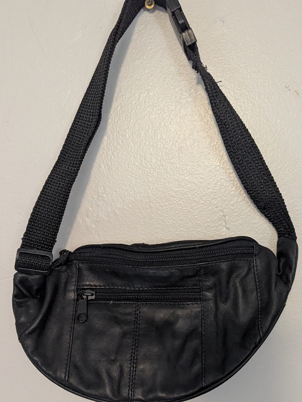 Hugo Boss Brand Black Leather Crossbody Bag